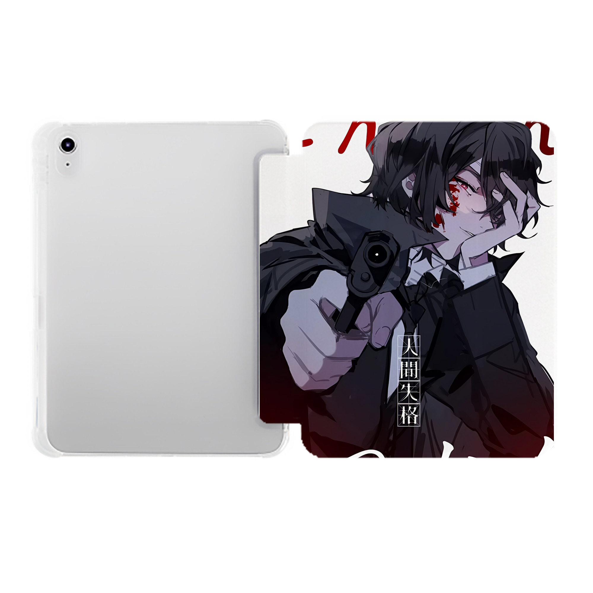 （画像用） 文豪ストレイドッグス Bungo Stray Dogs IPad ケース ペン収納付き 三つ折りスタンド PUレザー×シリコン 対応機種9.5/10.5/10.9インチ